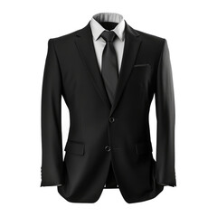 black suit isolated on white
