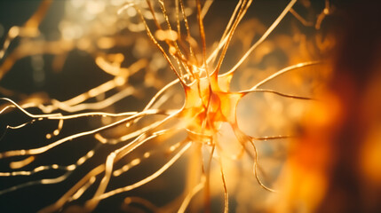 Parkinson's concept linked to higher levels of pheomelanin in brain, Generative AI - obrazy, fototapety, plakaty