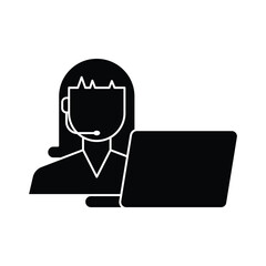 Customer Care Service and Support Icon design. isolated on white background. vector illustration