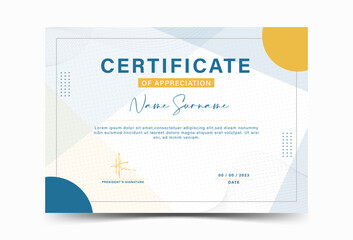 Award certificate template. minimalist.geometric effect,memphis 