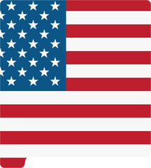 Naklejka premium outline drawing of new mexico state map on usa flag.