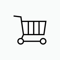 Trolley Icon - Vector, Shopping Sign and Symbol for Design, Presentation, Website or Apps Elements.   