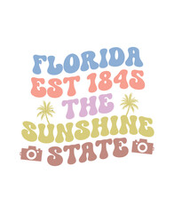 Fototapeta na wymiar Florida Est 1845 The Sunshine State