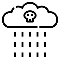 poison rain line icon