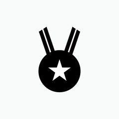 Medal Icon. Winner, Champion Symbol - Vector.     