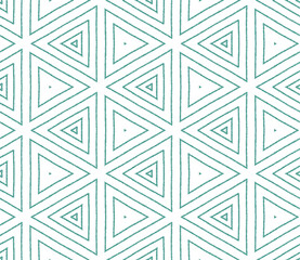 Chevron stripes design. Turquoise symmetrical