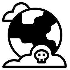 Globe glyph icon