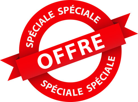 Tampon rouge OFFRE SPECIALE sur fond transparent