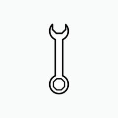 Wrench Icon. Repair Sign and Setting Symbol for Design, Presentation, Website or Apps Elements  – Vector.  