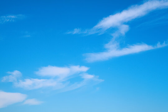 Blue sky color clouds white white cirrus cloudy intense natural nature beautiful panorama landscape