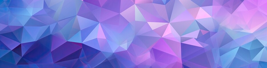 Obraz premium Panorama. Abstract purple magenta teal blue background. Geometric pattern with lines and triangles. Gradient. Illustration. Wide banner. Modern multicolor background with space for design.