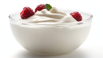 yogurt with raspberry