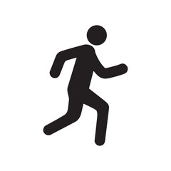 Fototapeta na wymiar Man running icon isolated vector illustration.