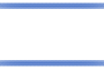 青色の横長の平筆ブラシのフレーム素材(透過)