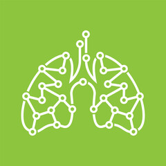 Lungs tech logo vector icon design