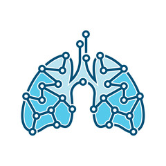 Lungs tech logo vector icon design