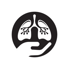 Lungs logo vector icon design