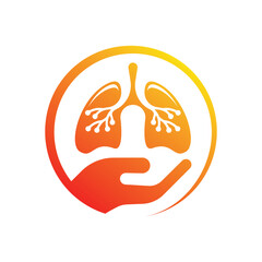 Lungs logo vector icon design