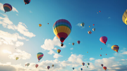 Obraz premium Air ballon background. Illustration AI Generative.