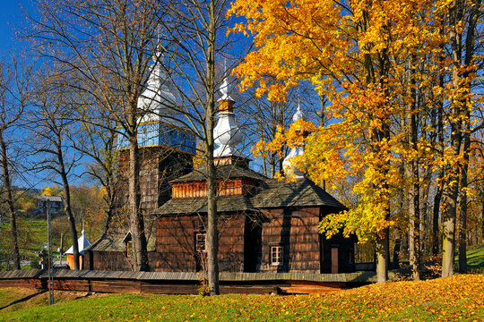 The Greek Catholic church of the Mother of God's Care in Bielanka village, Gorlice County, Lesser Poland Voivodeship.