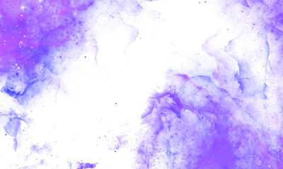 Blue Watercolor painted abstract texture transparent background