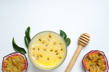 Concept of delicious food - Passion fruit mousse