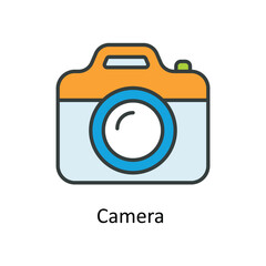 Camera  Vector Fill outline Icons. Simple stock illustration stock
