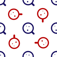 Blue and red Coffee cup icon isolated seamless pattern on white background. Tea cup. Hot drink coffee. Vector