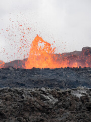 Volcano eruption  in Mt. Fagradalsfjall August 2022
