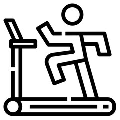 Treadmill line icon