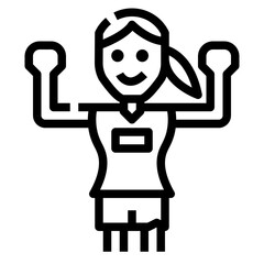 Sport Woman line icon