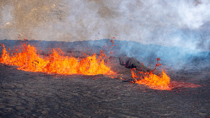 Volcano eruption  in Mt. Fagradalsfjall August 2022
