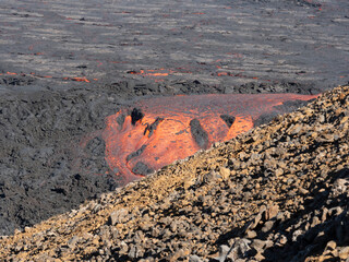 Volcano eruption  in Mt. Fagradalsfjall August 2022
