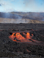 Volcano eruption  in Mt. Fagradalsfjall August 2022
