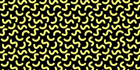 Fun colorful seamless pattern. Creative doodle abstract style art background for kids. Trendy texture design with contemporary basic shapes. Vector illustration