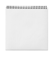 Blank open notebook isolated in transparent PNG, business stationery, school or art background, top view of mockup page, isolated design element - 589428130