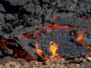 Volcano eruption  in Mt. Fagradalsfjall August 2022
