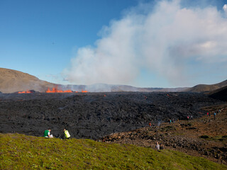 Volcano eruption  in Mt. Fagradalsfjall August 2022

