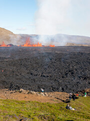 Volcano eruption  in Mt. Fagradalsfjall August 2022
