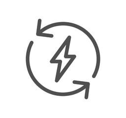 Energy related icon outline and linear symbol.	
