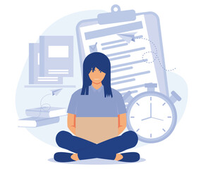 man searching for path to success, people standing on profit and profit arrows, flat vector modern illustration