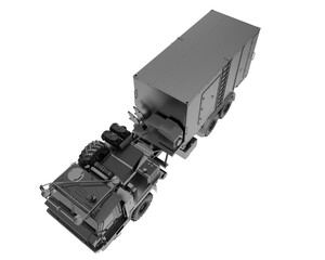 Command and Control Vehicle isolated on transparent background. 3d rendering - illustration