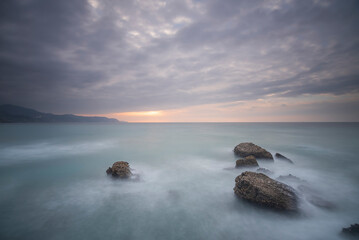 Fototapeta na wymiar Different views of Nerja a Mediterranean coastal town in the city of Malaga in the Andalusia region of Spain