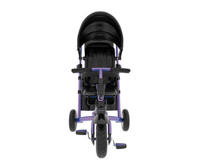 Baby Stroller isolated on transparent background. 3d rendering - illustration