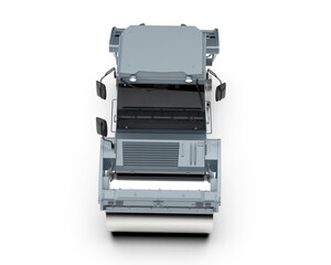 Articulated  Road Roller isolated on transparent background. 3d rendering - illustration