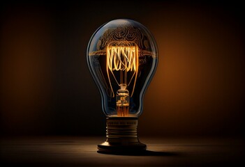 The bulb does not light due to the lack of electricity. Generative AI