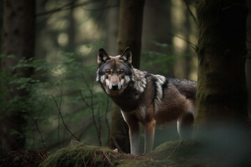 wolf in the forest