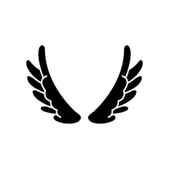 Angel wings icon vector. fly illustration sign collection. pilot symbol. wings logo.