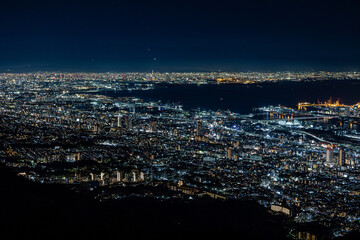 Fototapeta na wymiar 六甲山の夜景