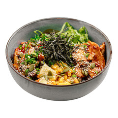 png fried chicken poke bowl with vegetables